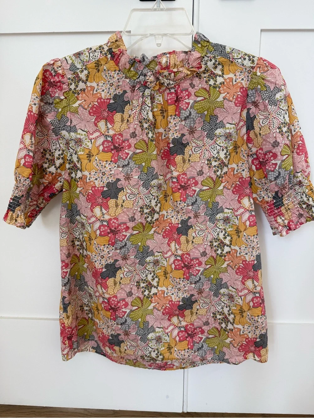 J. Crew Floral Liberty print top. Size XS